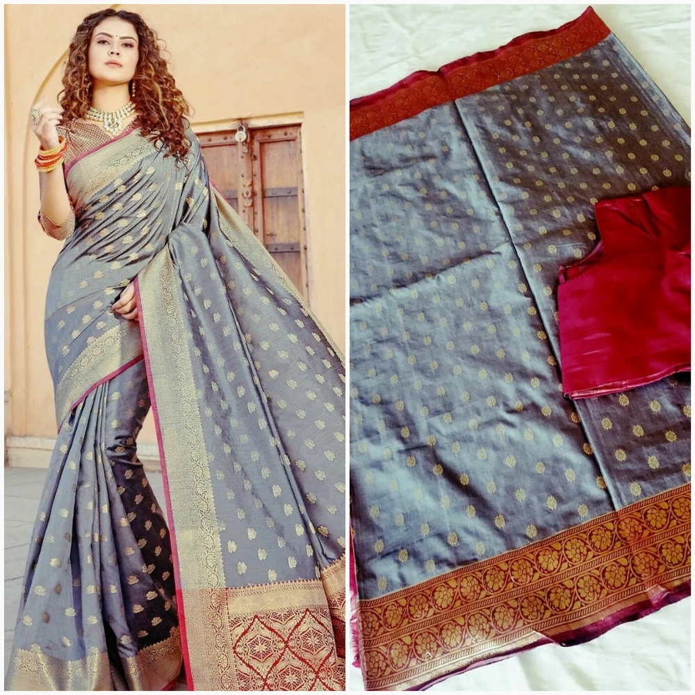 Banarasi saree with stitched blouse 36
